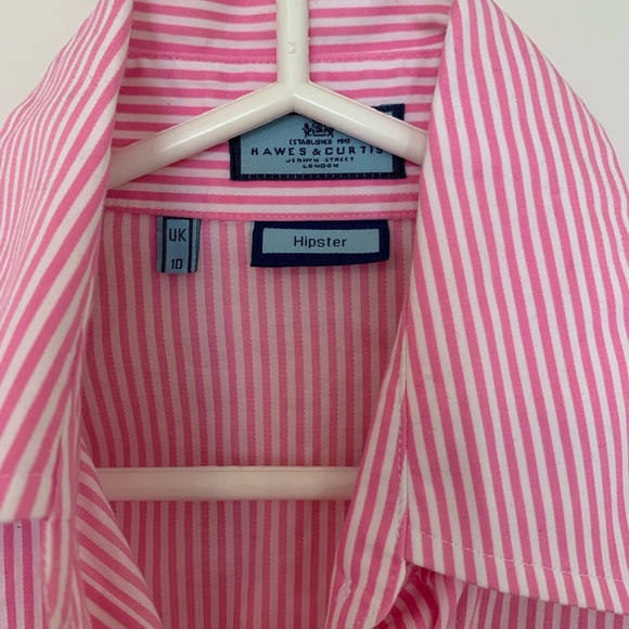 Hawed & Curtis Pink Striped Fitted Women’s Shirt SIZE 10 - Picture 3 of 3